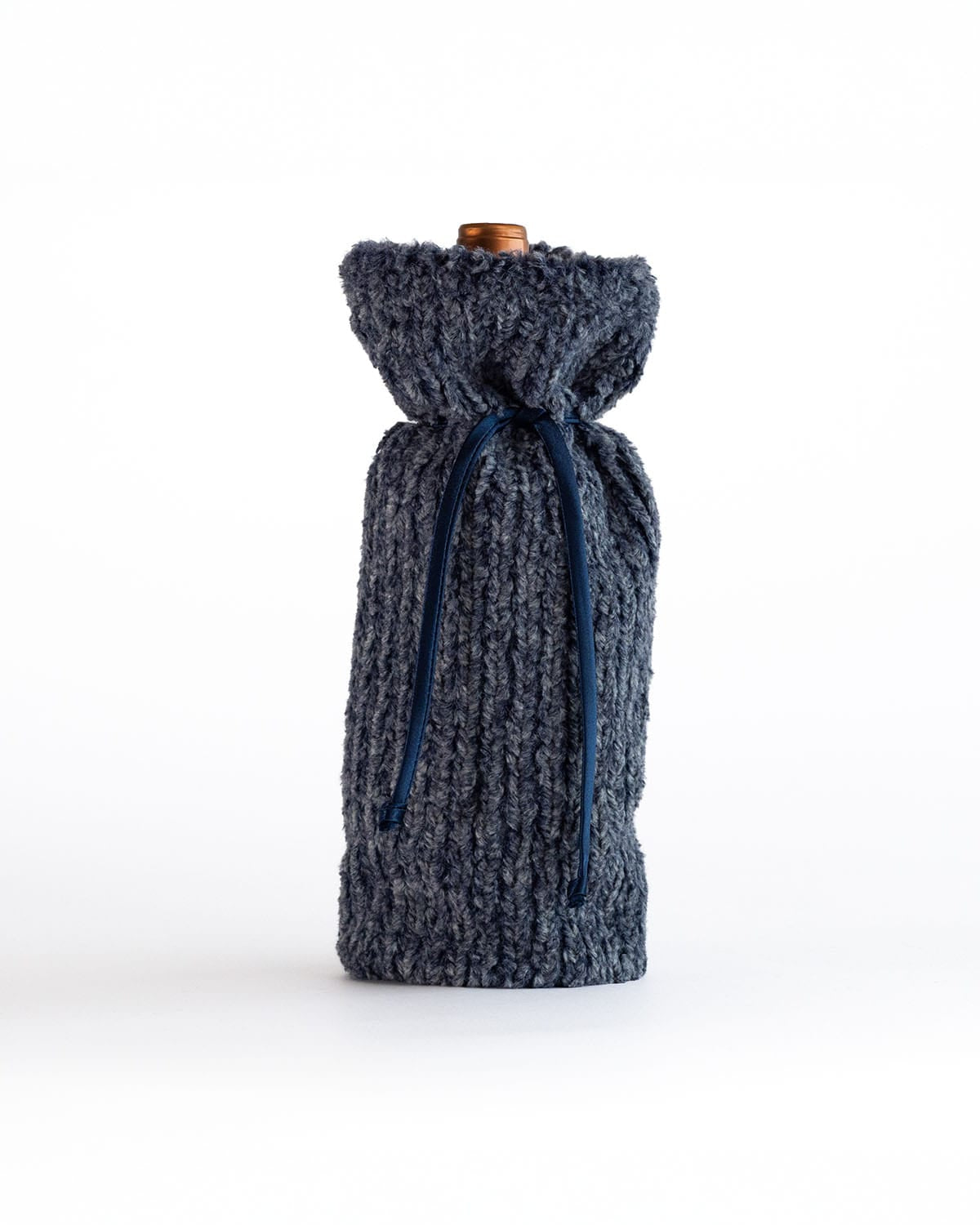Navy Weave Wine Sleeve