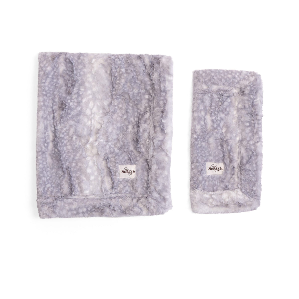 Silver Blue Fawn Baby Blanket Bundle
