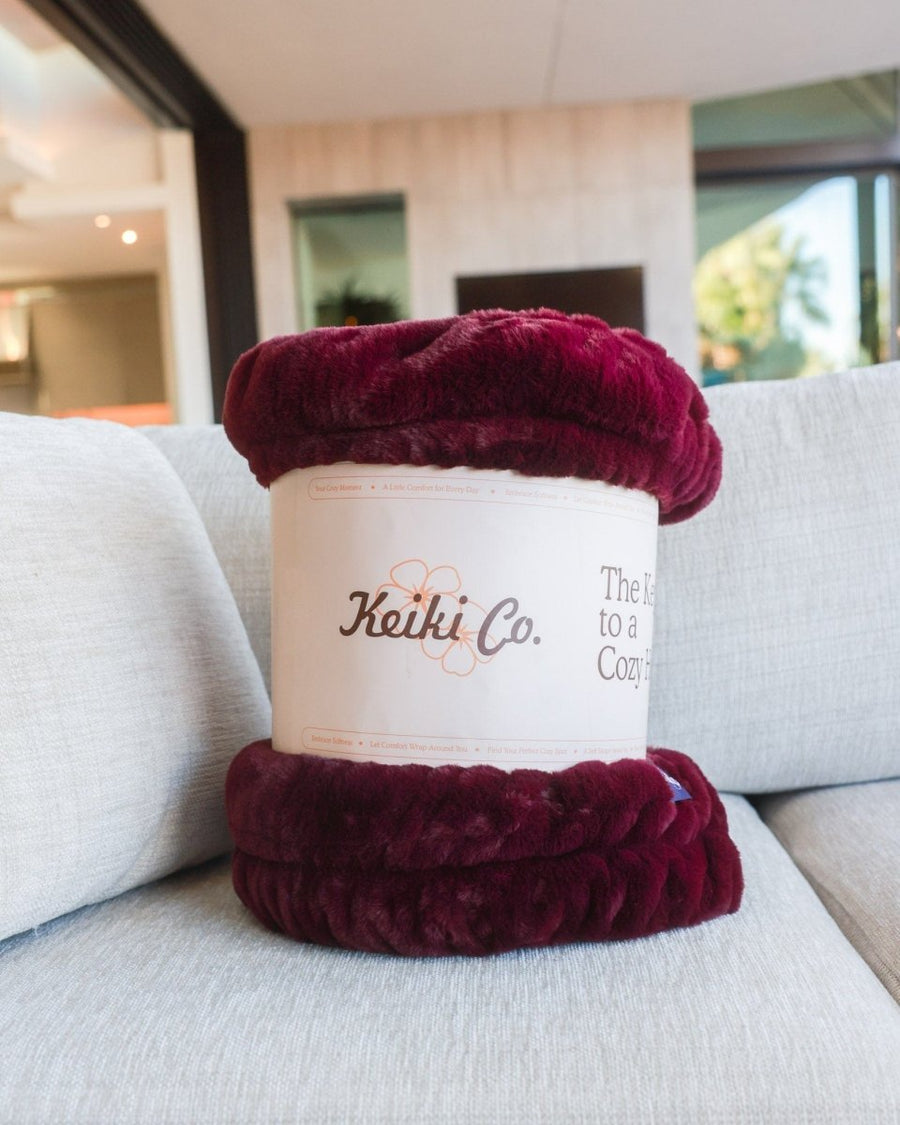 Bordeaux Cloud Throw - Keiki Co.