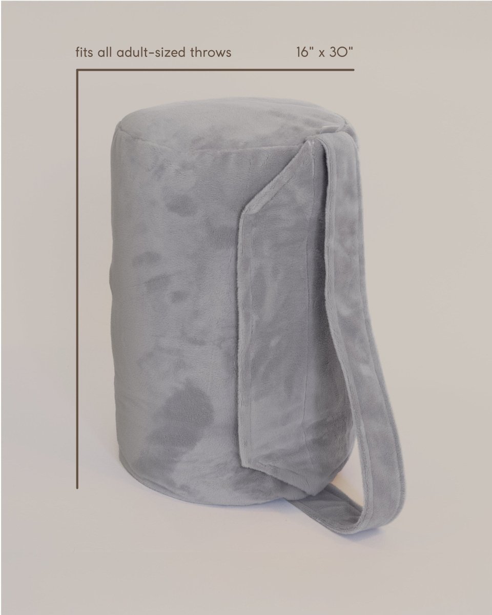 Gray Carry All Travel Bag for blanket and pillow dimensions