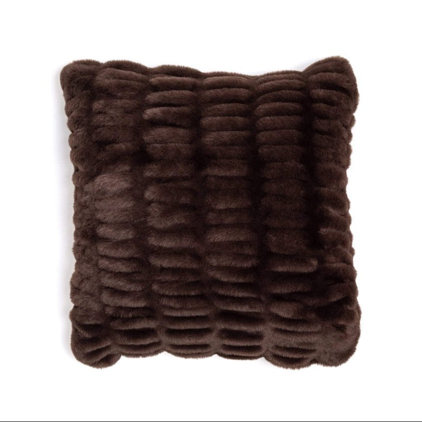 Espresso Cloud Throw Pillow 20x20 size for bedding, couches, ultra soft and cozy.