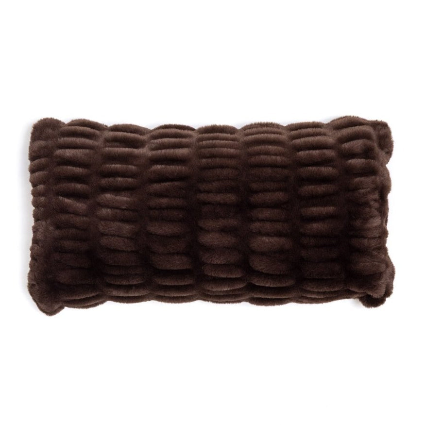Espresso Cloud Lumbar Pillow size for bedding, couches, lumbar support, soft and cozy.