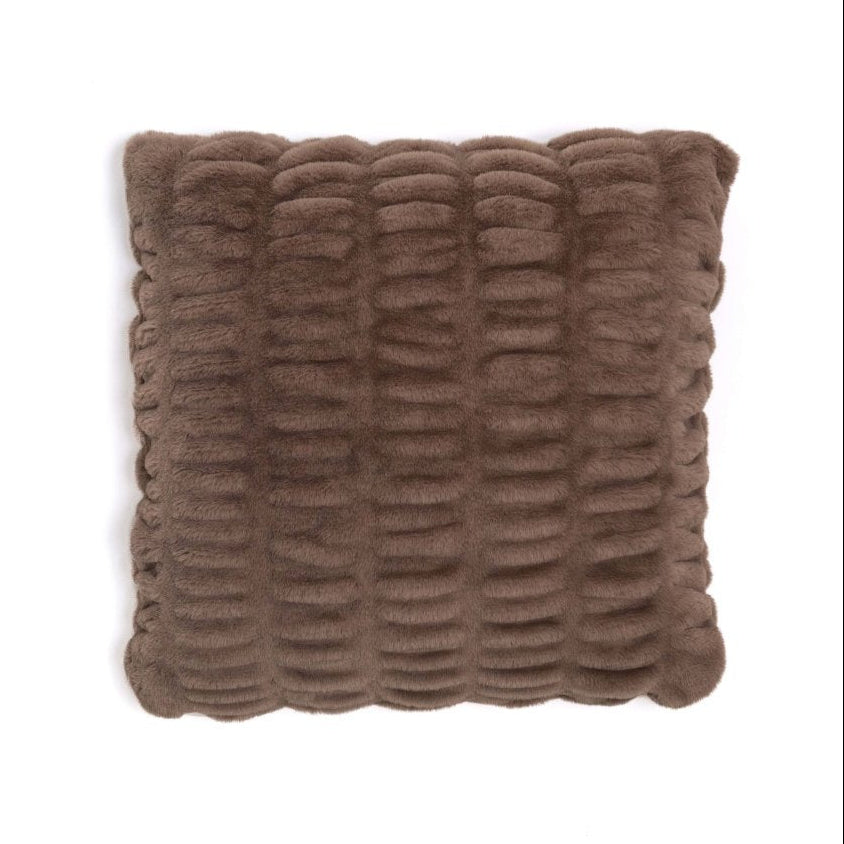 Mocha Cloud Throw Pillow 20x20 size for bedding, couches, ultra soft and cozy.