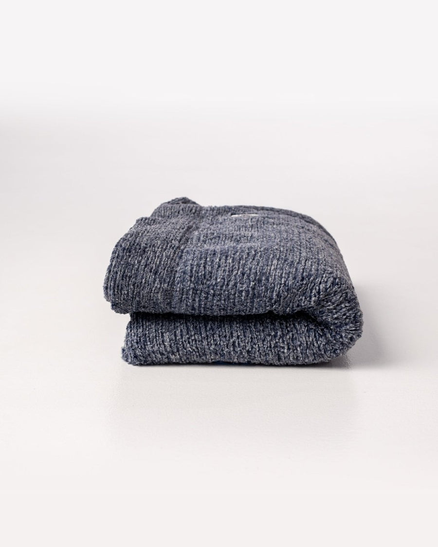 Navy Blue Weave Throw in ultra soft blanket folded