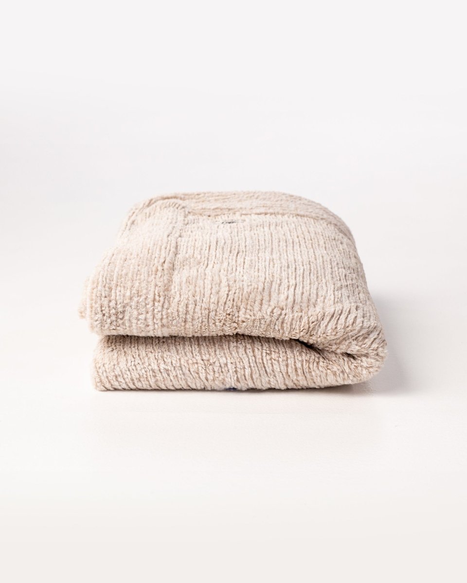 Quartz Tan Weave Throw soft woven blanket folded ready to ship gift