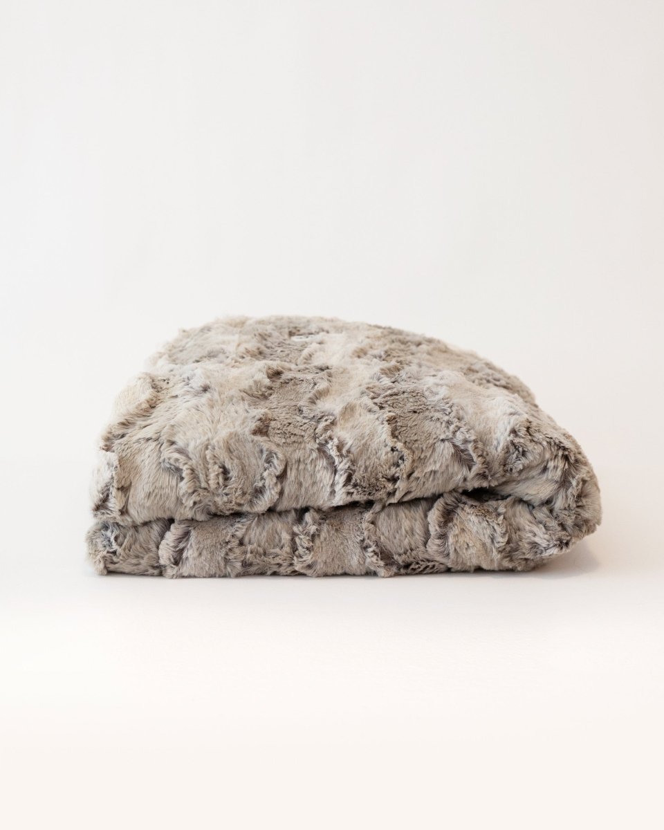 Sandshell Tan Brown Throw soft faux fur blanket fast ship gift