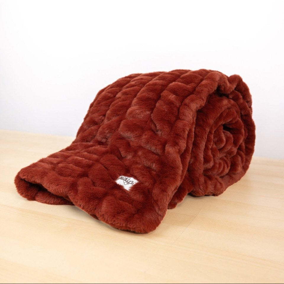 Sienna Cloud Throw displayed to show ultra soft texture for gifts
