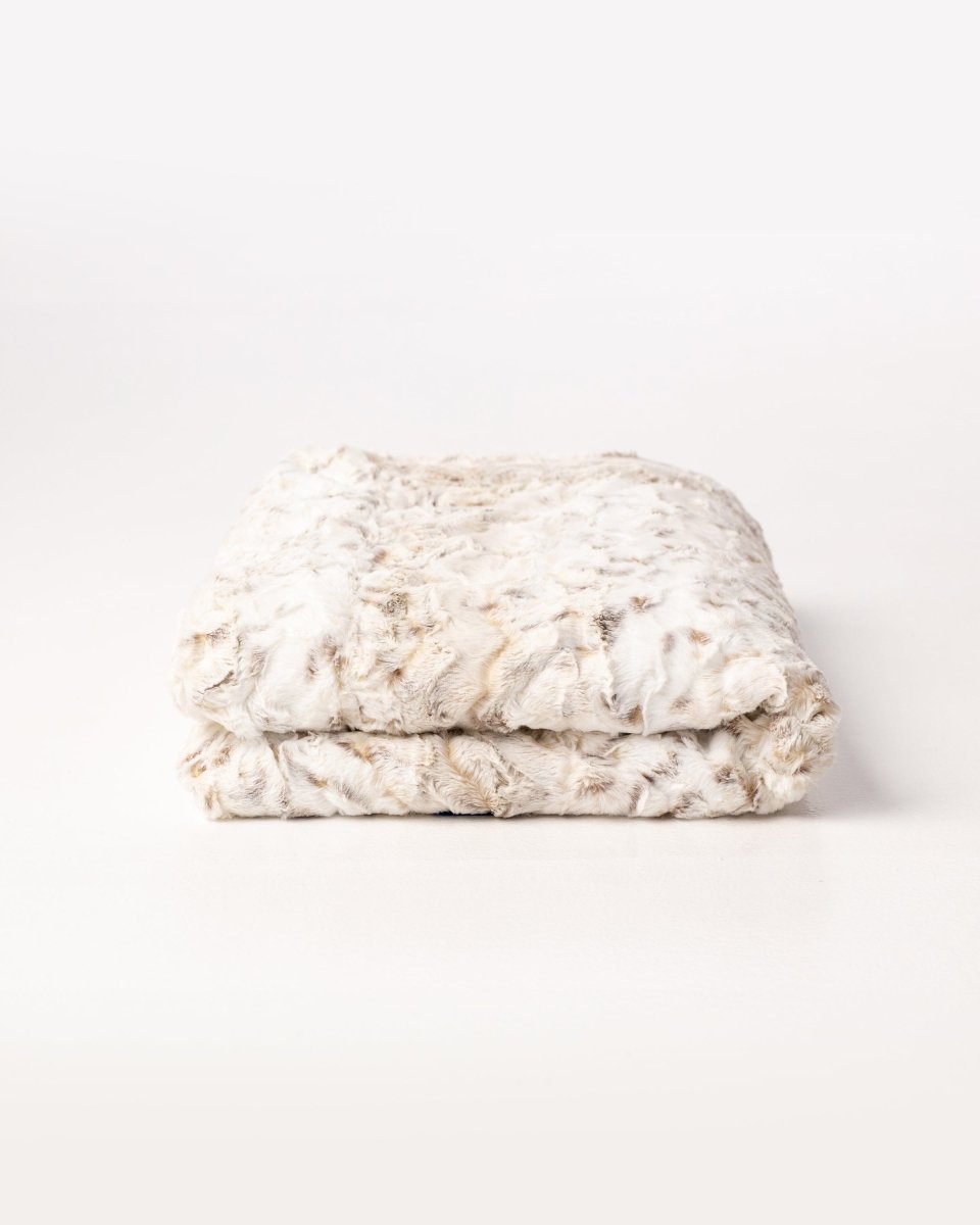 Snowy Owl Cream Throw soft faux fur blanket fast ship gift