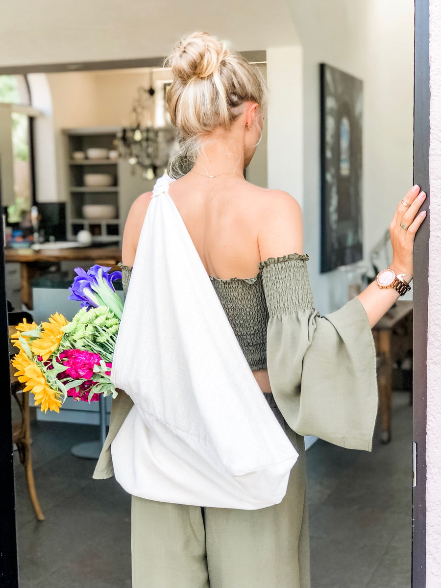 Linen Hobo Bag