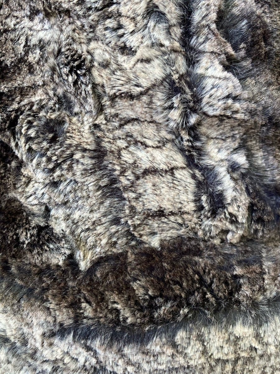 Black Birch Throw luxurious super soft faux fur blanket up close high quality material