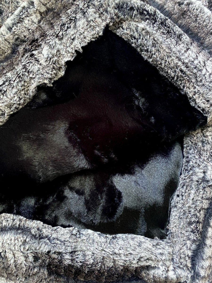 Black Birch Throw luxurious super soft faux fur blanket up close high quality material