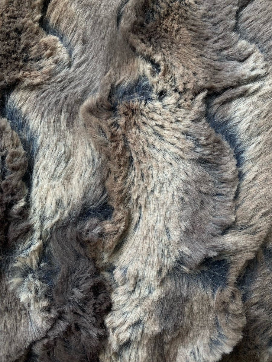Driftwood Throw Brown faux fur weighted blanket