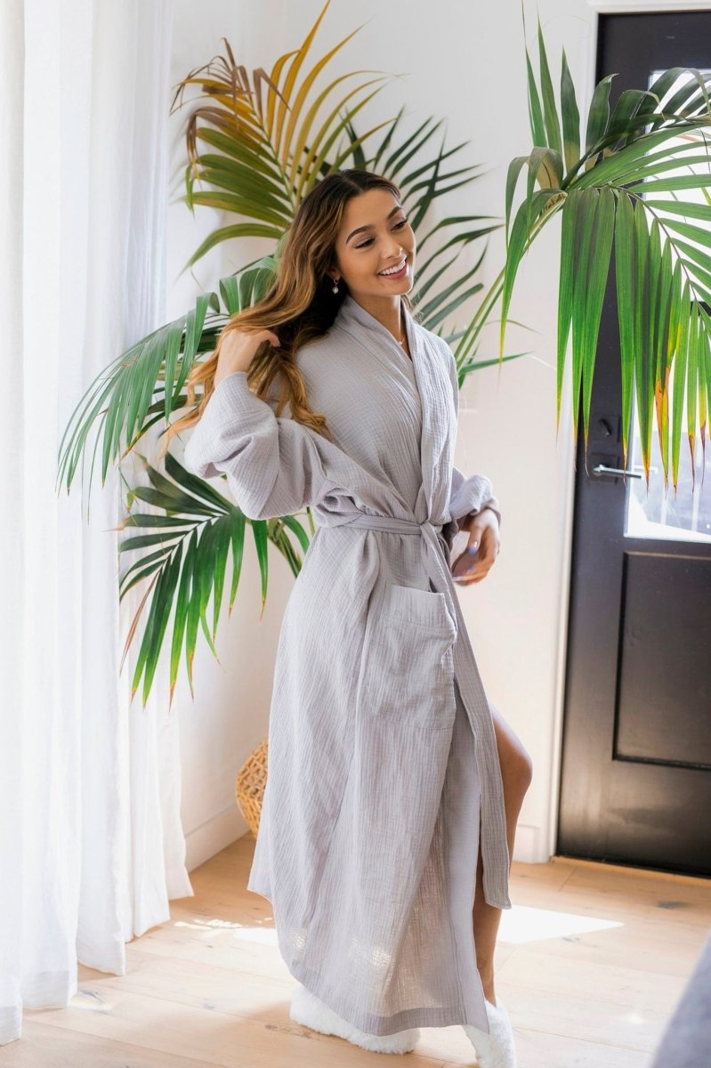 Gauze Light Summer Beach Robe Tan Natural
