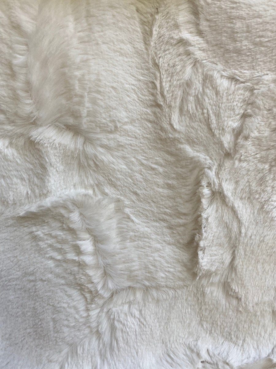 Ivory White Cream Throw soft faux fur weighted blanket