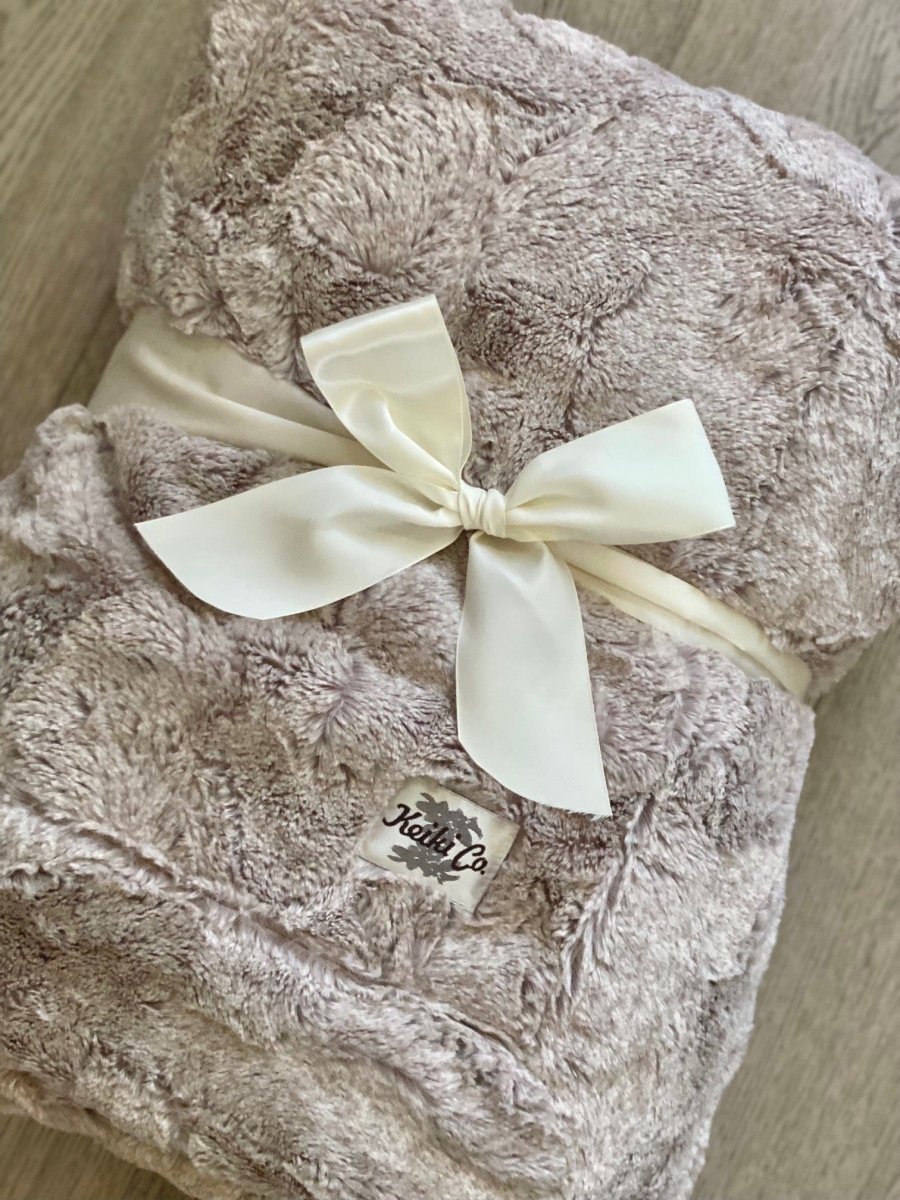 Quartz Tan Throw soft faux fur blanket gift wrapped fast shipping