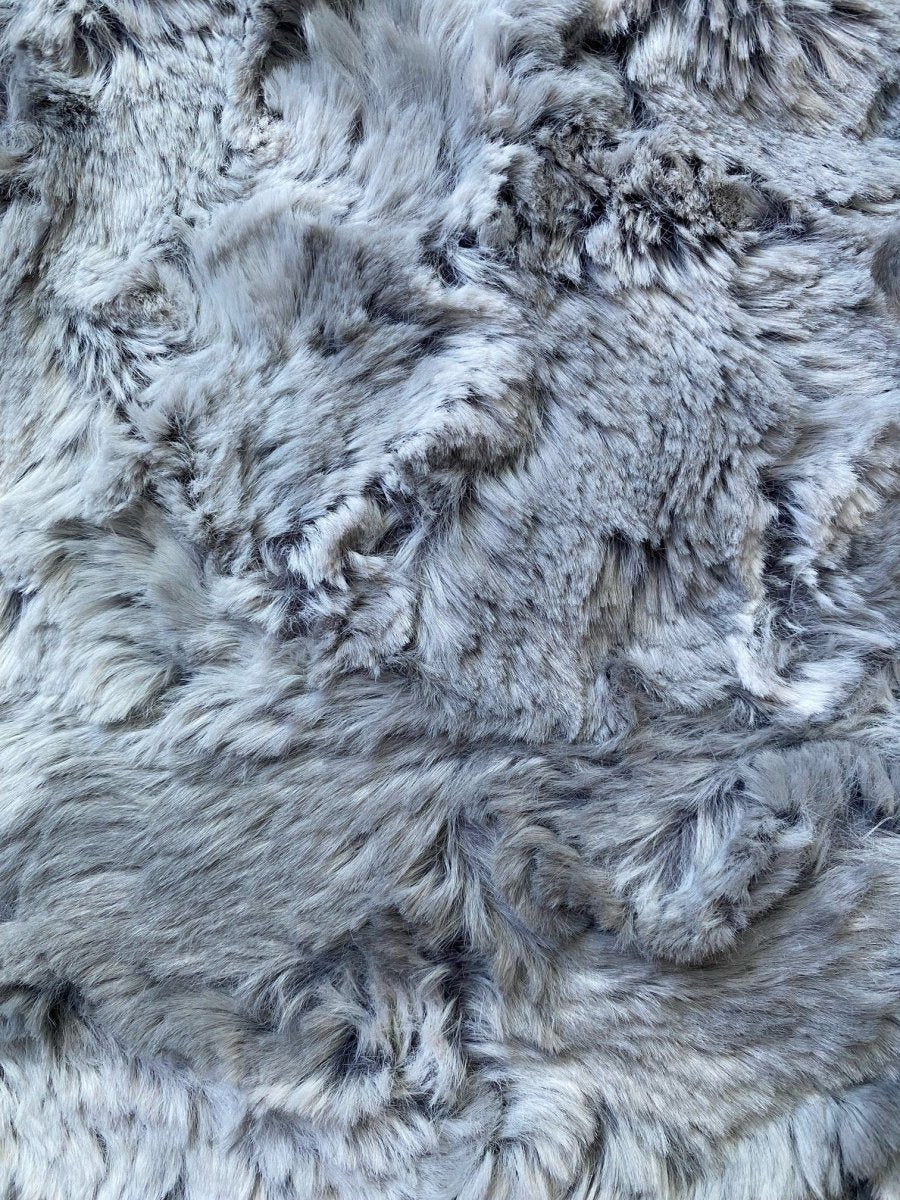 Silver Lining Gray Throw soft faux fur blanket