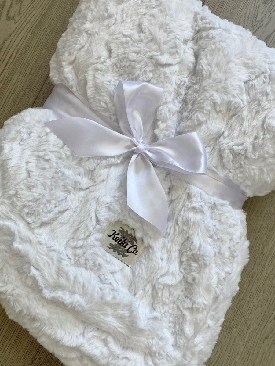 White Bella Throw soft faux fur blanket fast ship gift wrapped
